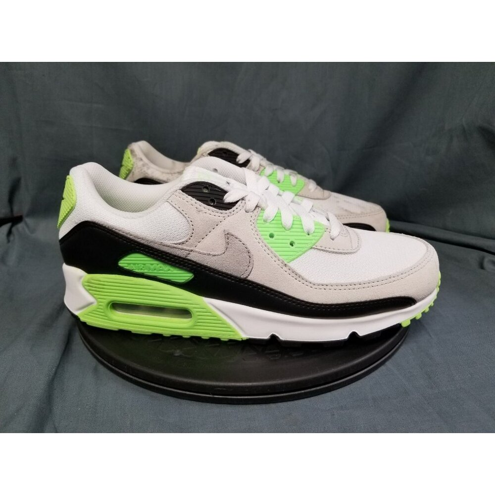 Nike Air Max 90 Sneakers White Volt Mens Size 9.5 Display NEW IN BOX! - Picture 9 of 14